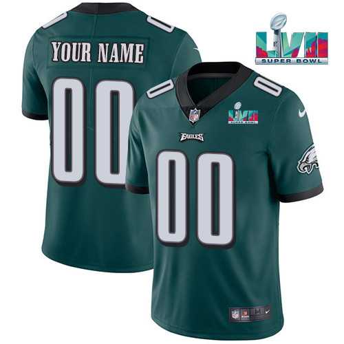 Men & Women & Youth Philadelphia Eagles Custom Green Super Bowl LVII Patch Vapor Untouchable Limited Stitched Jersey,We sell and wholesale Men & Women & Youth Philadelphia Eagles Custom Green Super Bowl LVII Patch Vapor Untouchable Limited Stitched Jersey on line form chian!